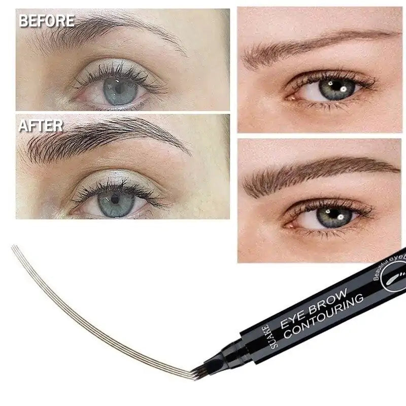 3D 5 Color Waterproof Natural Eyebrow Pencil