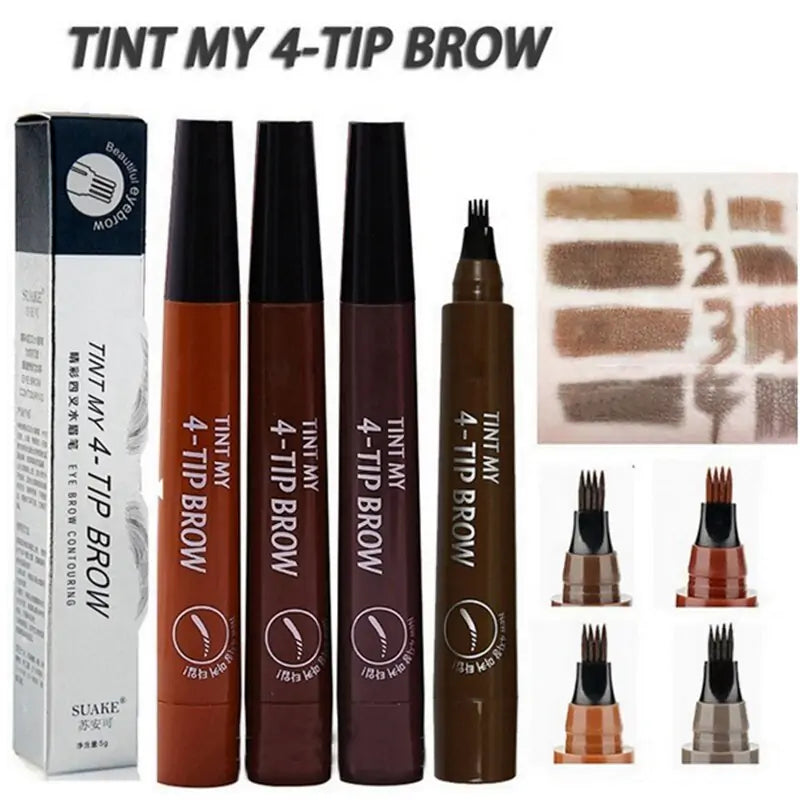 3D 5 Color Waterproof Natural Eyebrow Pencil